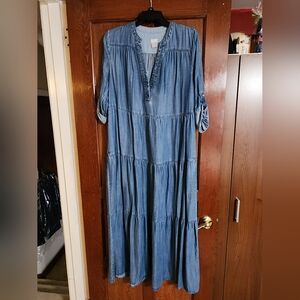 Denim maxi dress